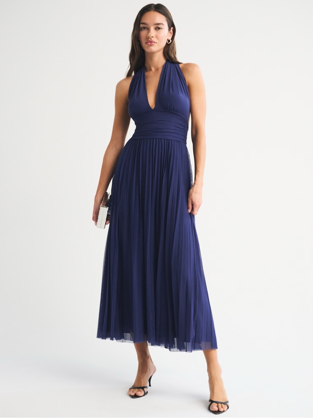 Abercrombie & Fitch Convertible Navy Blue Maxi Dress